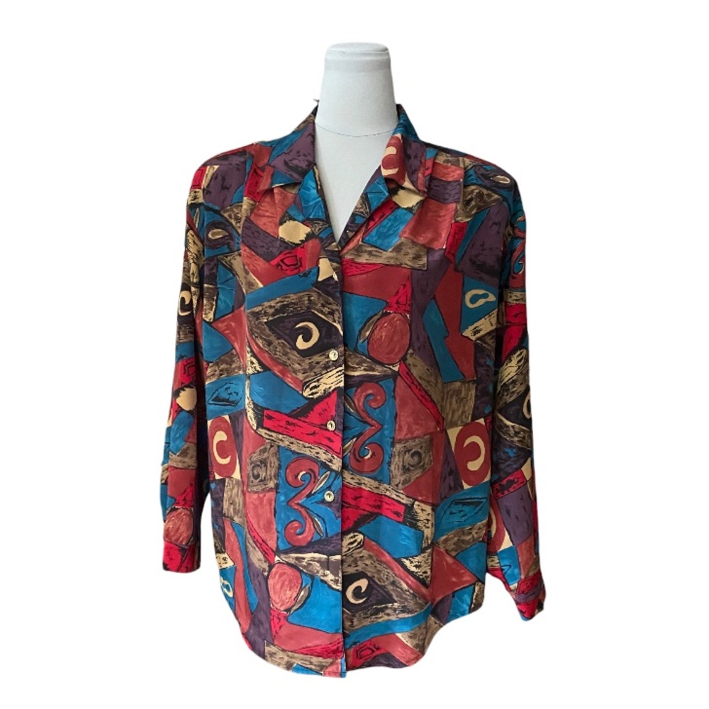 Vintage Retro Print Blouse